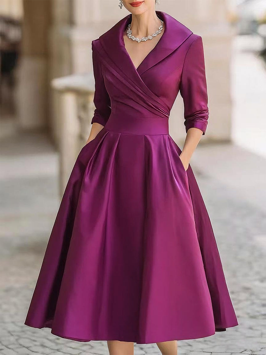 Joane – Robe Midi en Satin