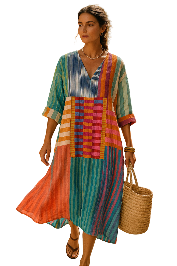 Robe Bellara™ : Élégance Géométrique et Confort