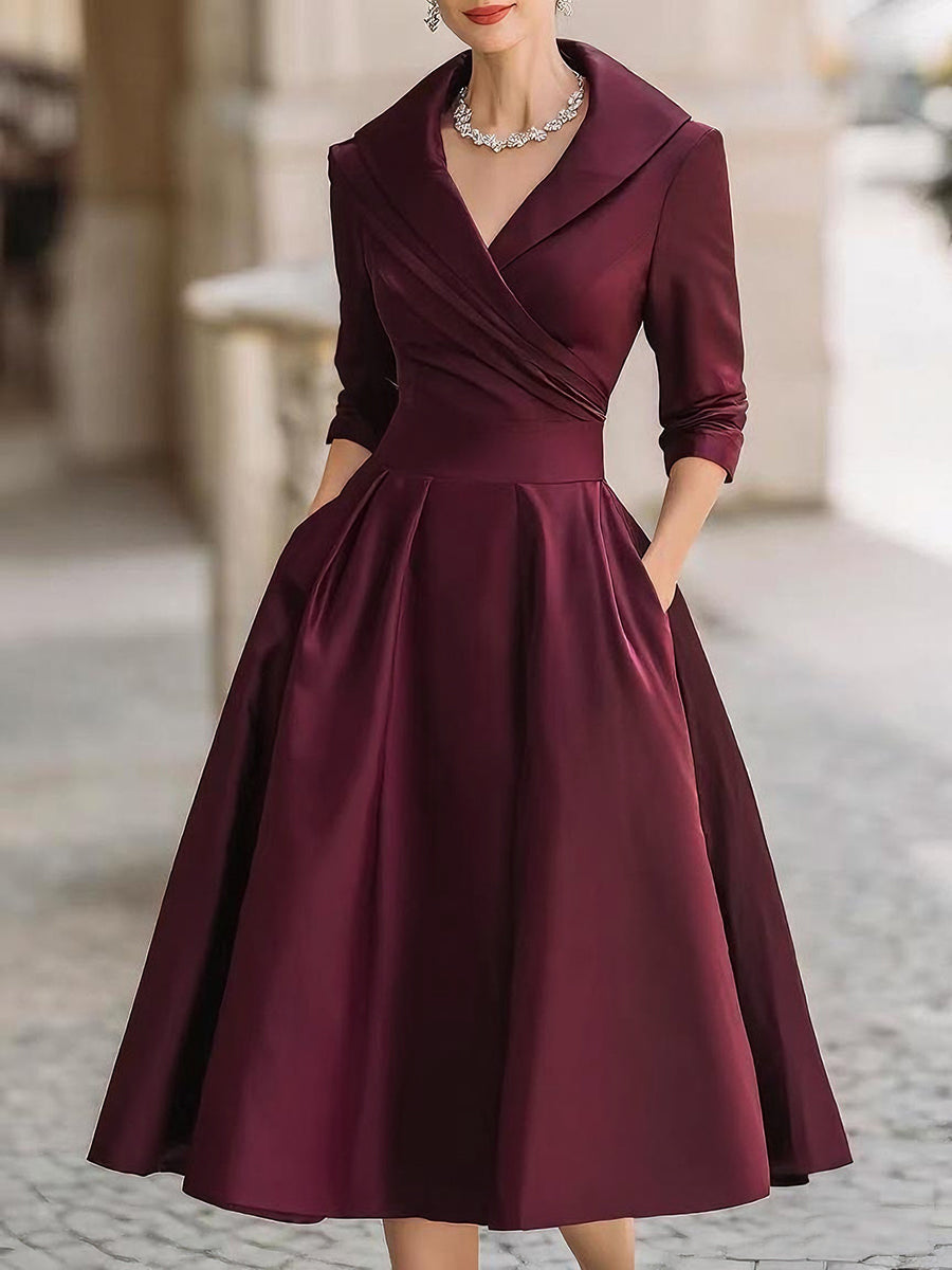Joane – Robe Midi en Satin