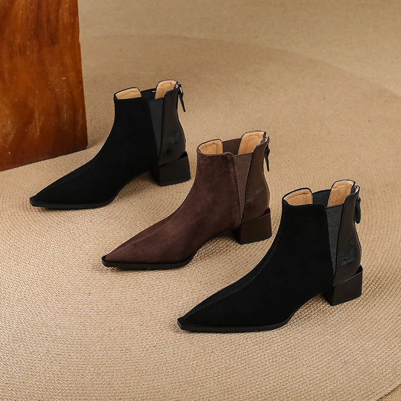 Verina | Bottines de luxe à talon moyen