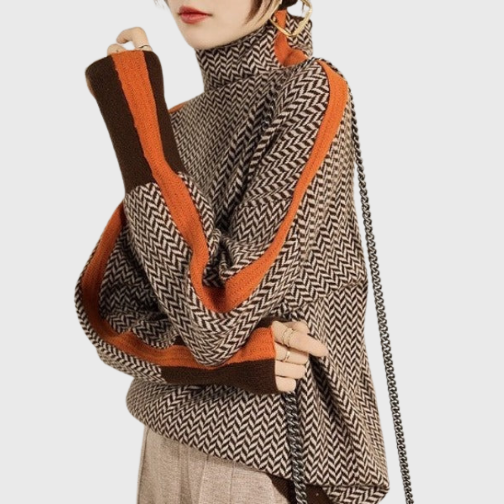 JUSTINA-Pull à col roulé