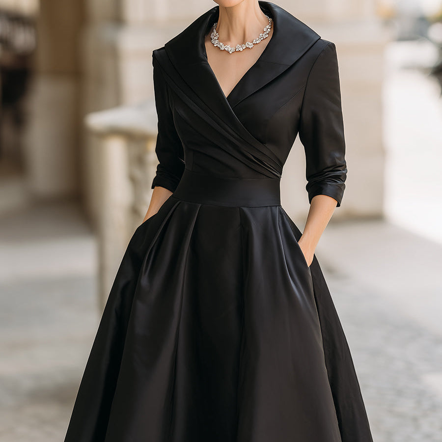 Joane – Robe Midi en Satin