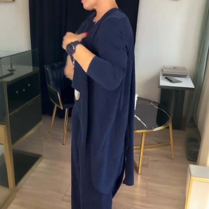 VEG | Ensemble 3 Pièces avec Cardigan Long – Confort Élégant et Style Polyvalent